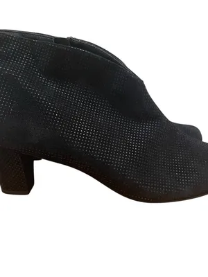 David Tate Fame V Throat Ankle Booties Leather Heels Black Women Size 10 Wide thumbnail 6