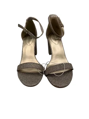 Bandolino 8M Glittery Gold Open Toe Heel Sandals Ankle Strap Buckle Closure thumbnail 11