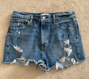 Abercrombie High-Rise Jean Shorts thumbnail 1