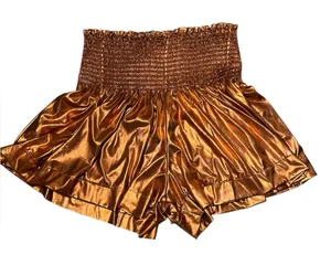 Queen of Sparkles Orange Metallic Swing Shorts thumbnail 1