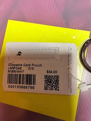 Lululemon Clippable Card Pouch New With Tags Sold Out MIBR/WHT (Mint Breeze.Whit thumbnail 3