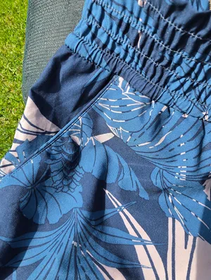 Carve Designs Palm Printl Shorts Blue Medium thumbnail 3
