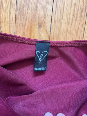 Windsor Burgundy Satin Bodycon Strappy Back Mini Dress Size Small thumbnail 3