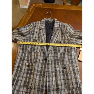 Halogen Blazer Womens XL Multicolor Plaid Tweed Single Breasted One Button thumbnail 9