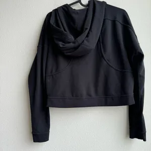 Lululemon Next Move Cropped Full Zip Jacket Black Stretch French Terry Size 4 thumbnail 4