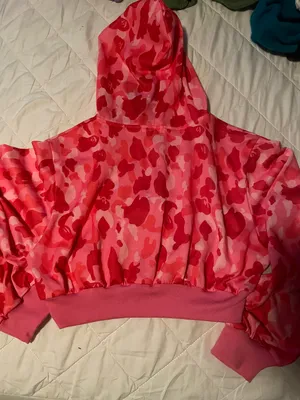 Size Small Pink Camouflage Zip Up Hoodie thumbnail 3