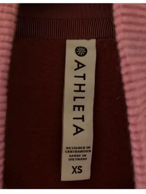 Athleta Cozy Karma Funnel Neck Sweatshirt in Victorian Berry Pink Mauve Size XS thumbnail 3