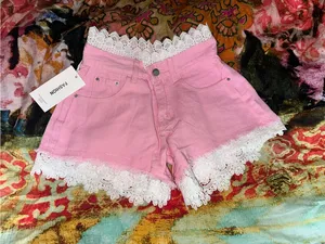 NWT Boho Pink + White Shorts Size M thumbnail 3