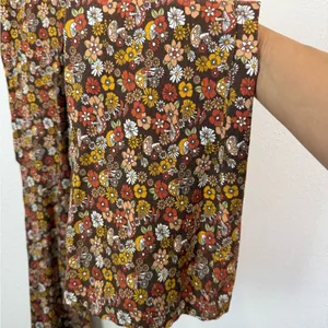 Hollister XS Floral High Rise Flare Bell Bottom Pants | Retro 70s Boho thumbnail 3