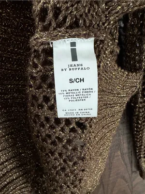 iJeans by Buffalo Bronze Shimmer Open-Knit Sweater - Small thumbnail 8
