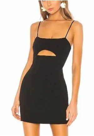 Lovers + Friends Enzo cocktail Sleeveless Mini Dress Cutout Bodycon Black S NWOT thumbnail 1