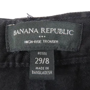 Banana Republic Luxe Jean High Rise Trouser Black Denim Pants Size 29 8 Petite thumbnail 4