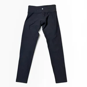 Lululemon Reversible Wunder‎ Under Crop Black Leggings Size 4 Multi Color Yoga thumbnail 2
