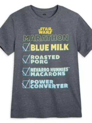 Disney Store Star Wars Marathon Graphic T Shirt Women’s Small Gray Double Sided thumbnail 4