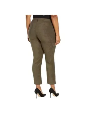 NYDJ Alina Faux Suede Pants Beige Size 18W NWT Neutral Minimalist Glam Fall Cute thumbnail 14
