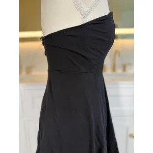 Crochet Halter Mini Dress Womens XS Black Fit Flare Boho Goth LBD Festival party thumbnail 5