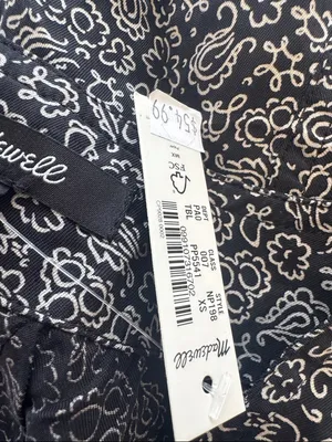 Madewell Black and White Floral Button-Front Blouse thumbnail 5