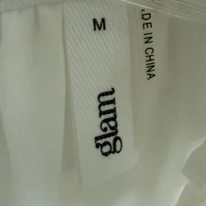 Glam White Halter Drop Waist Dress Sleeveless Ruffle Mini Dress Size Medium thumbnail 7