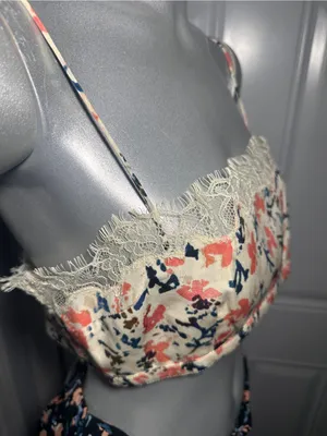 Ulla Johnson Leiko Lace Bralette Plumeria Silk Crop Top Cami Size 8 New Y2K thumbnail 9