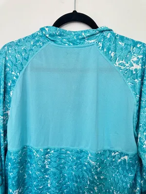 Silver Bait Long Sleeve 1/4 Zip Athletic Pullover Shirt Teal White Camo thumbnail 8
