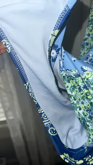 Aerie Blue Paisley Bandana Pattern One Piece Full coverage Bathing Suit Small thumbnail 5
