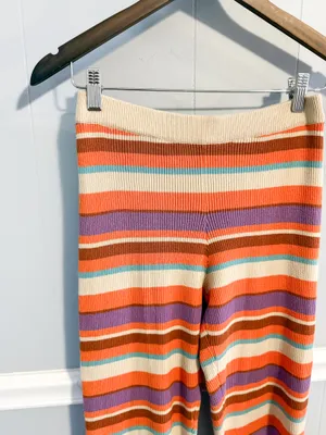 Vrg Grl Striped Sweater Knit Pants Multiple Size M thumbnail 2