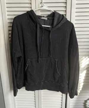 Free People movement Work It Out Washed Black Hoodie Size Small thumbnail 1