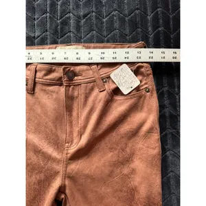 We The Free‎ Brown Faux Suede Skinny Pants Distressed Look Size 27 NWT thumbnail 7