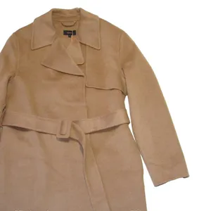 NWT Quince Double-Faced Merino Wool Trench Coat in Caramel S thumbnail 3