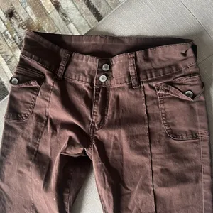 J Galt Brandy Melville Brown Flare Pants Size Small thumbnail 6