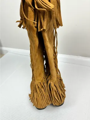 Sam Edelman Utah Suede Knee High Fringe Boots Size 8.0 M thumbnail 4