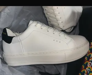 Kurt Geiger London Laney Leather Sneakers White Black Women’s Size 5 NWT thumbnail 7