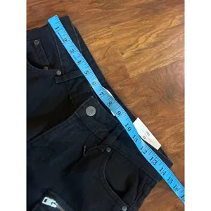 ZARA Slim Cargo JEANS Black GOTH GRUNGE PUNK 90s Size 0 Mid Rise XS NWT thumbnail 8