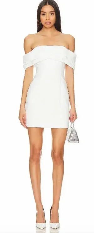Amanda Uprichard Jania Dress‎ Ivory White thumbnail 1