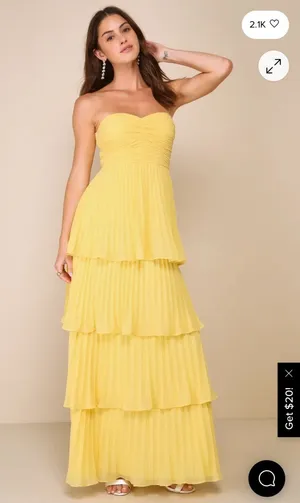 Lulus Strapless Maxi Dress thumbnail 1