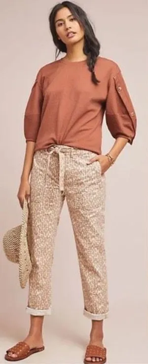 ✨Anthropologie The Wanderer Leopard/Animal Print Utility Pants with Belt✨ thumbnail 1