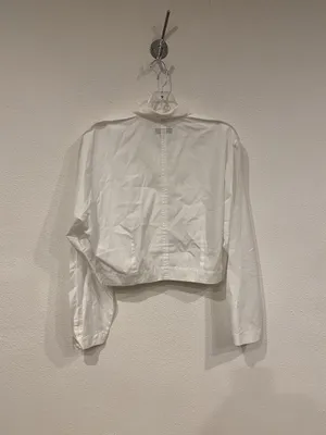 Rag & Bone Morgan Shirt Womens Medium White Cropped Boxy Button Front Top Blouse thumbnail 4