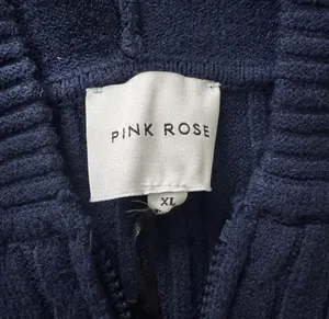 Cable Knit Navy Cropped Zip Up thumbnail 2