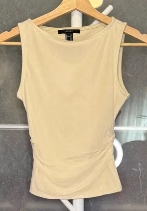 Forever 21 Beige Tank Top thumbnail 1
