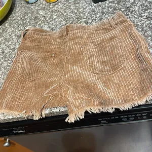 Corduroy Brown Frayed Hem Shorts thumbnail 2