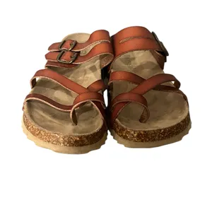 Björndal Sami Cognac Brown Strappy Cork Arch Support Slip on Sandals Sz 7 thumbnail 6