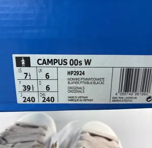 New Adidas Originals Campus O0s Wonder White Cloud White Womans HP2924 Size 7.5 thumbnail 6