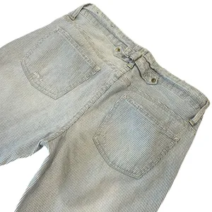American Eagle Hickory Stripe Jeans Distressed Workwear Railroad Americana Y2K thumbnail 2