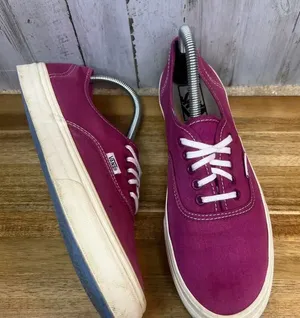Vans Authentic Purple Canvas Low Top Lace-Up Sneakers - Men's 7.5 / Women's 9‎ thumbnail 1