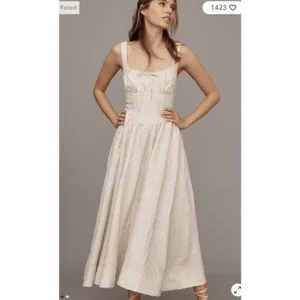 Reformation Balia 100% Linen Midi Dress Pockets Smocked Back Sz 4 NWT $298 thumbnail 2