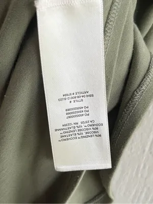 Aritzia Wilfred Jersey Mini Wrap Dress Sleeveless Green in Size S thumbnail 4