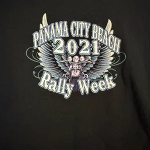 Panama City Beach 2021 Rally Week Biker Short Sleeve Short Sz S Orange Black‎ thumbnail 8