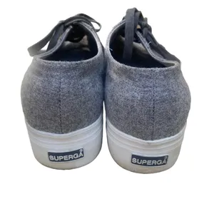 Superga Sneakers Gray Wool Platform Lace‎ Up Women’s size 10 thumbnail 3