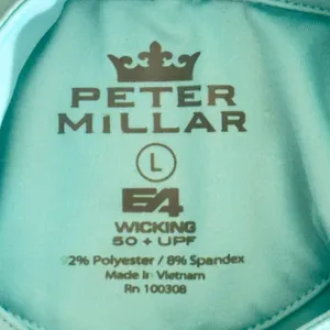 441 | Peter Millar E4 Wicking UPF 50+‎ Quarter Zip Pullover Light Blue Womens L thumbnail 6