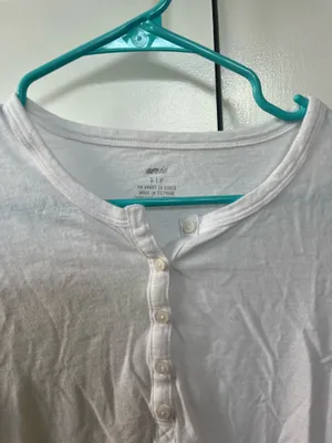 Aerie White Button Down Top thumbnail 2